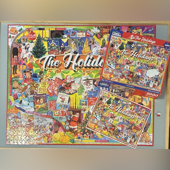 White Mountain Jigsaw Puzzle The Holidays 1000 Pieces James Mellet Complete - Picture 3 of 14